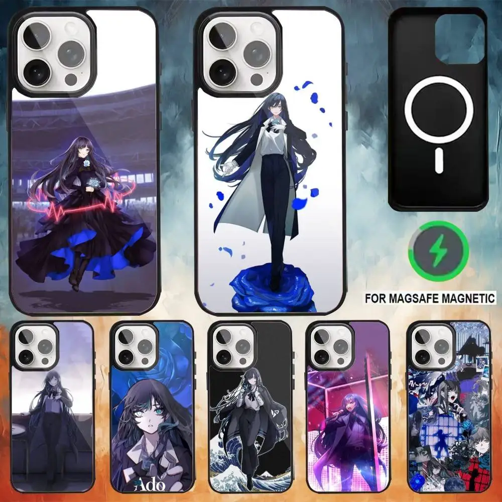 

Ado Japanese Singer Phone Case For iPhone17,16,15,14,13,12,11 Plus,Pro Max Magnetic Magsafe Wireless Charging
