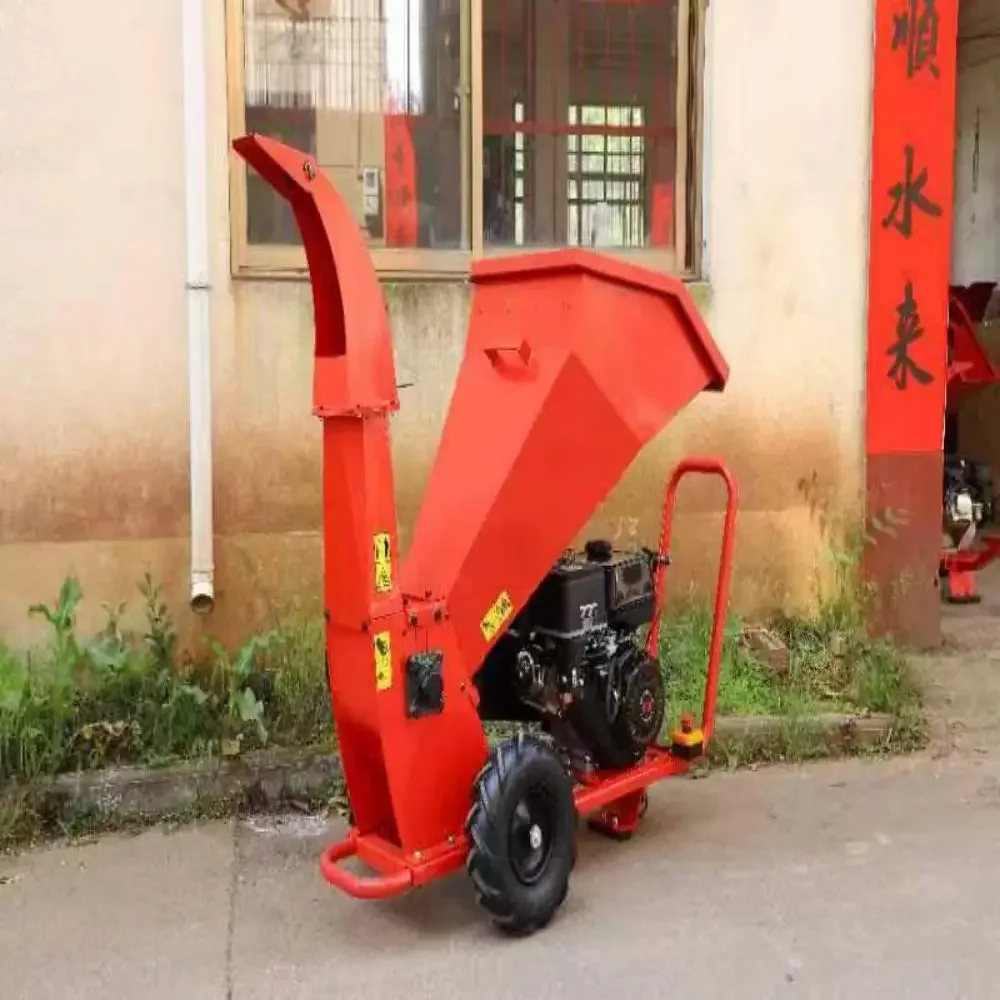 

Made In China Powerful Powered Log Wood Shredder Movable Start Wood Chipper Mulcher