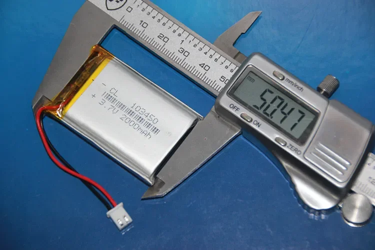 Pudín pequeño con batería de polímero de litio de 3,7 V 103450   Navegador GPS baterías recargables 2000mAh venta al por mayor recargable Li-ion Cel