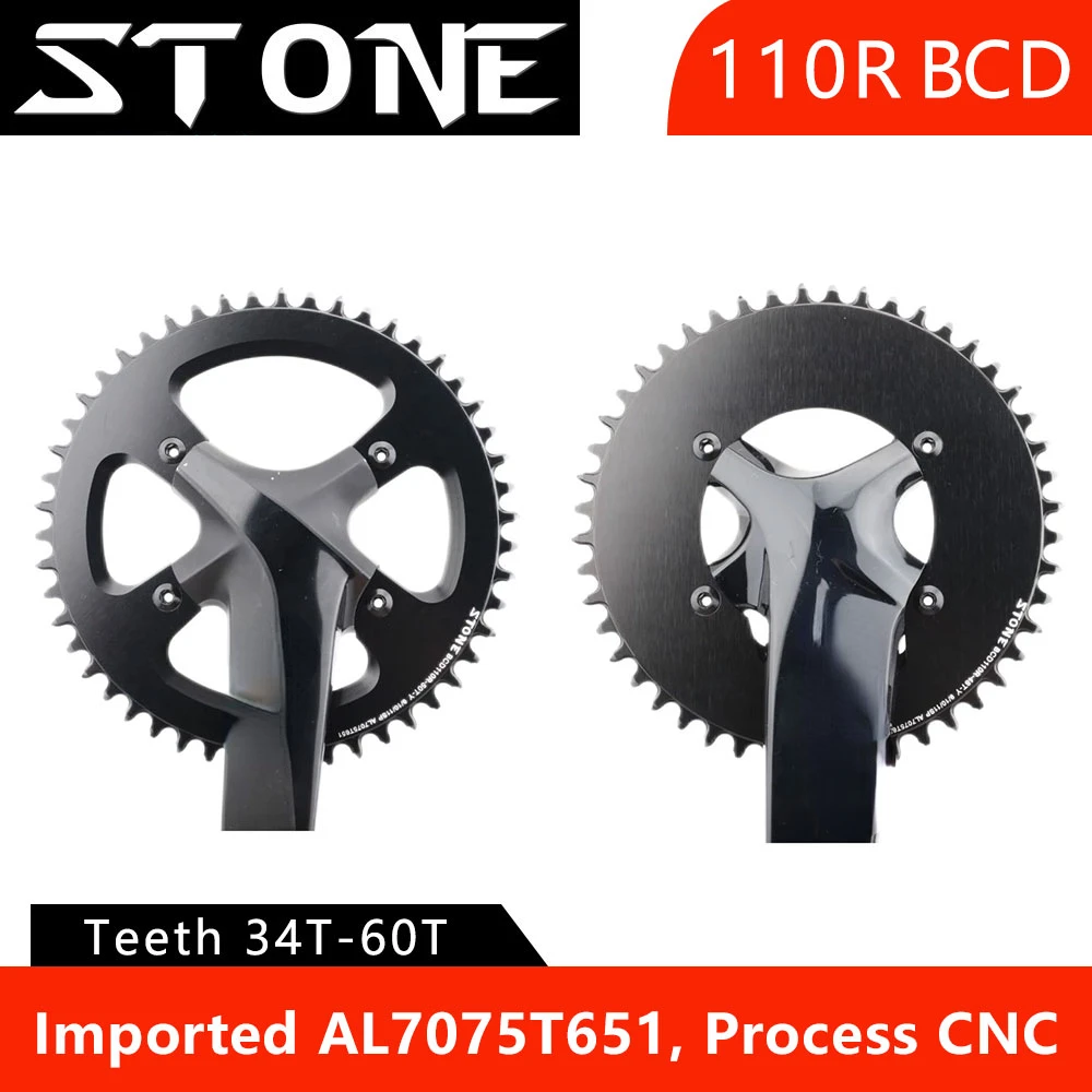 Stone Round Chainring 110 BCD for 105 R7000 R8000 R9100 110bcd 40T46T 48 50T 54 56 58T 60 Road Bike  bicycle12s 12 speed