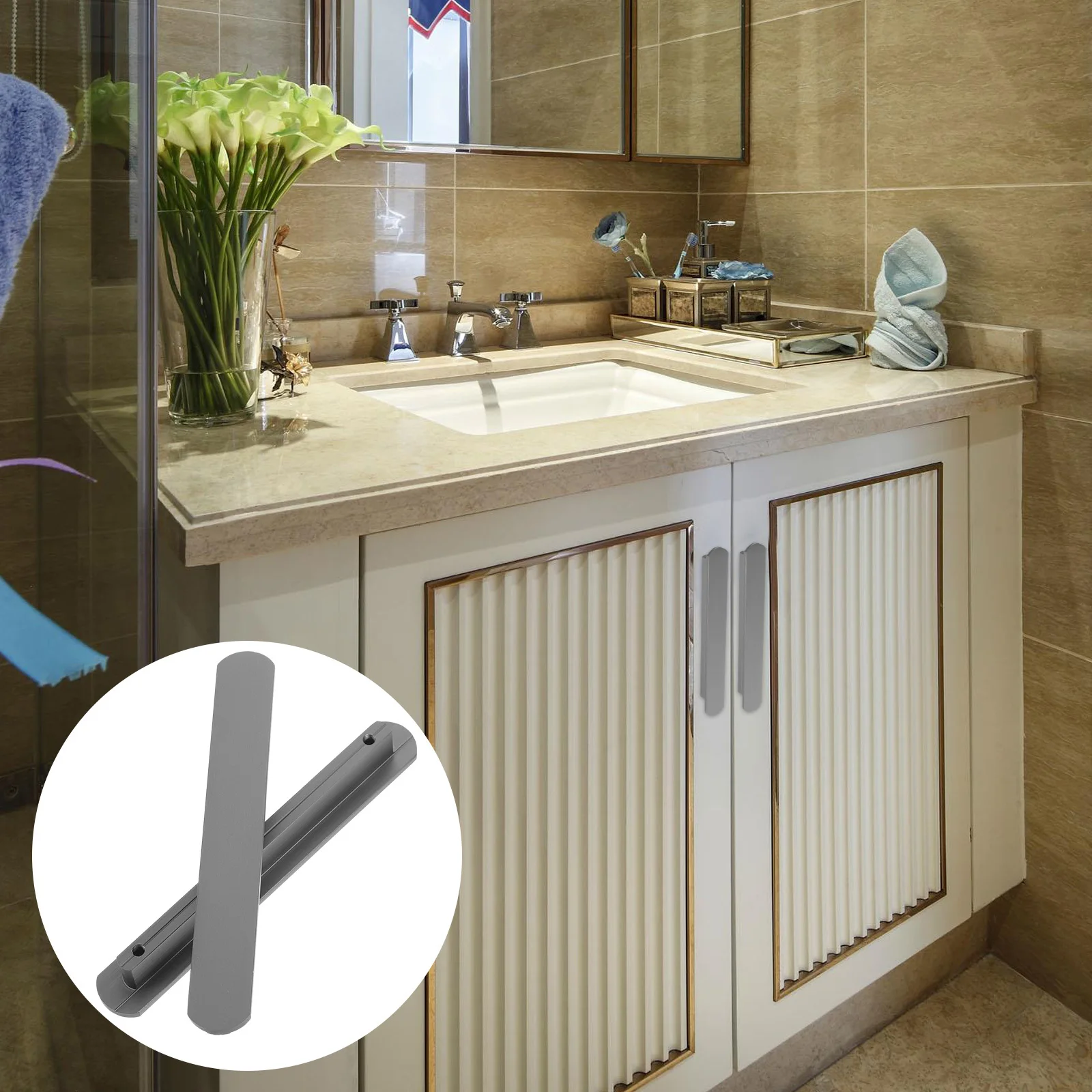 

2Pcs T-Shaped Drawer Handles Durable for Kitchen Cabinet Wardrobe Door Pulls Black Pull Handles Cabinet Pulls Drawer Handle