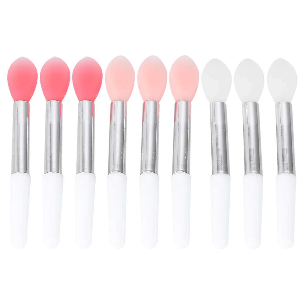 9 pezzi pennello per labbra in silicone applicatore per maschera per rossetto trucco viso testa morbida