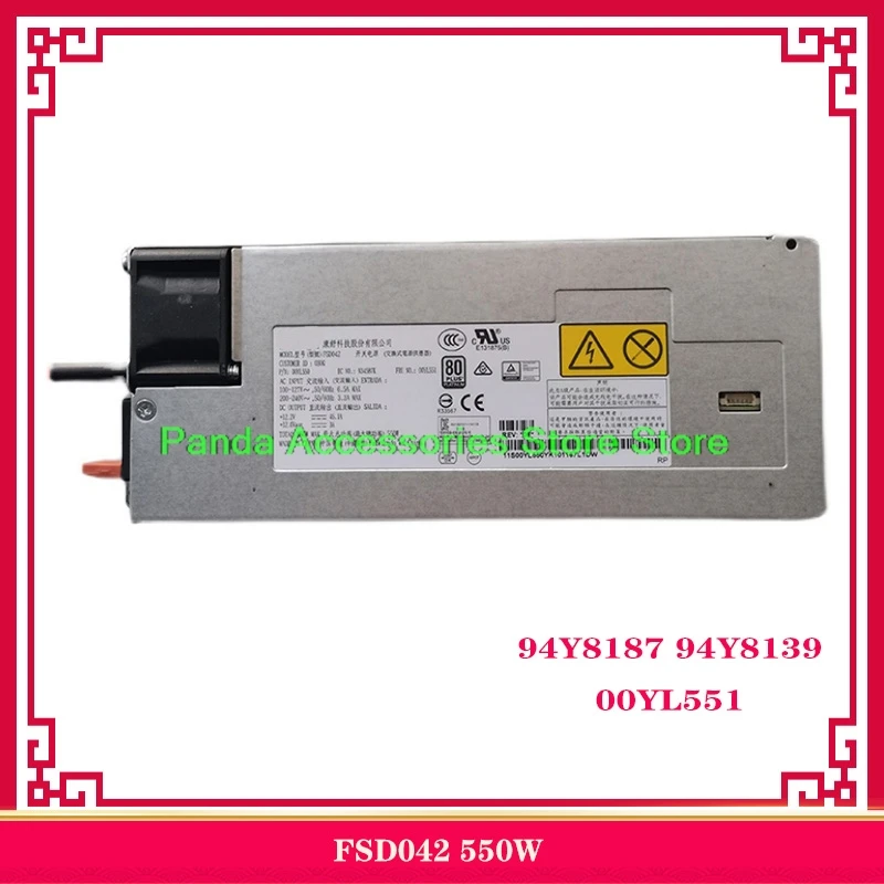 FSD042 550W 94Y8187 94Y8139 00YL551 For IBM X3550M5 X3650M5 Original Dedicated Server Power Supply 100% Tested Fast Ship