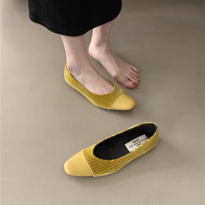 New Fashion Female Soft Silk Office Lady Shallow Ladies Flats Shoes colori misti calzature piatte con scarpe da donna Slides