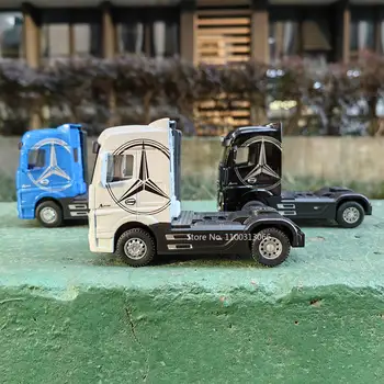 1:50 Grande modello di camion in lega pressofusa, modello di auto, giocattolo, contenitore, tirare indietro, suono e luce, veicoli di trasporto, modello di giocattoli per regali per ragazzi 10 best sales camion pressofusi - №1