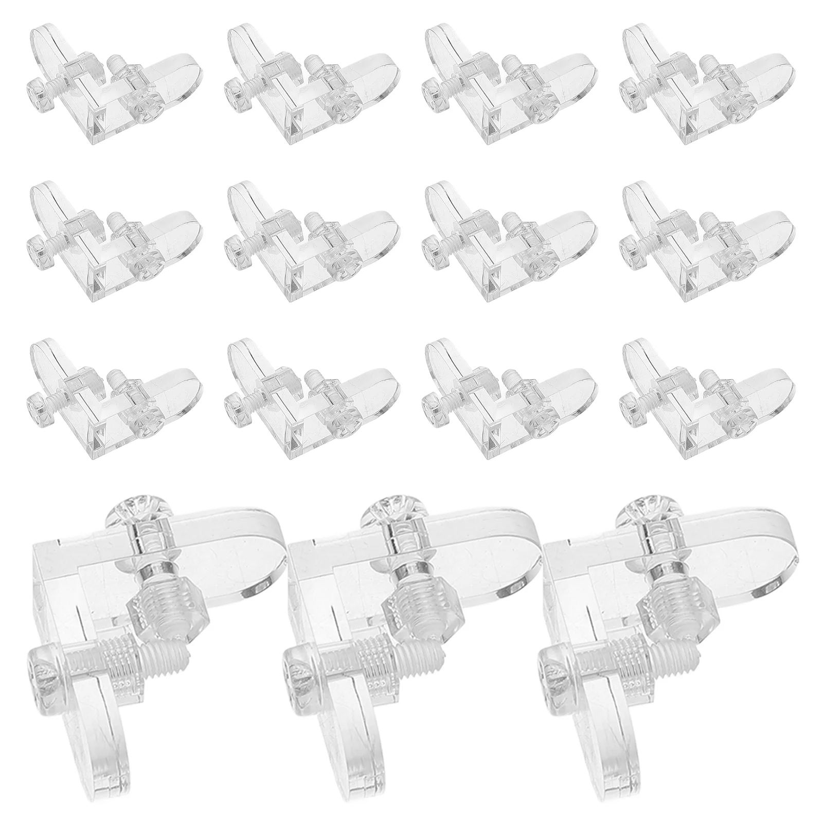 20 Pcs Acrylic Box Angle Brackets for Case Shelves Small Shelf Clear Corner Disassembly