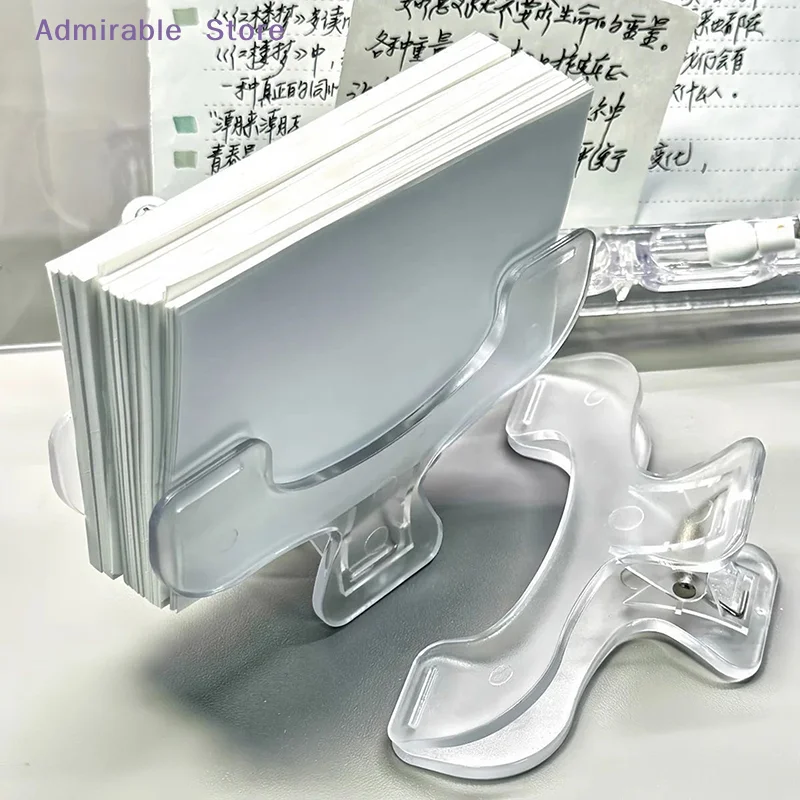 Kawaii Frosted Transparent Simple Fixed Book Clips - Practical Transparent Page Holder Reading Tool Memo Desk Accessories Note C