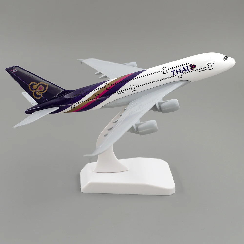 20cm Aircraft THAI Airways International Airbus A380 Thailand Alloy Plane Model Toy for Decoration Collection