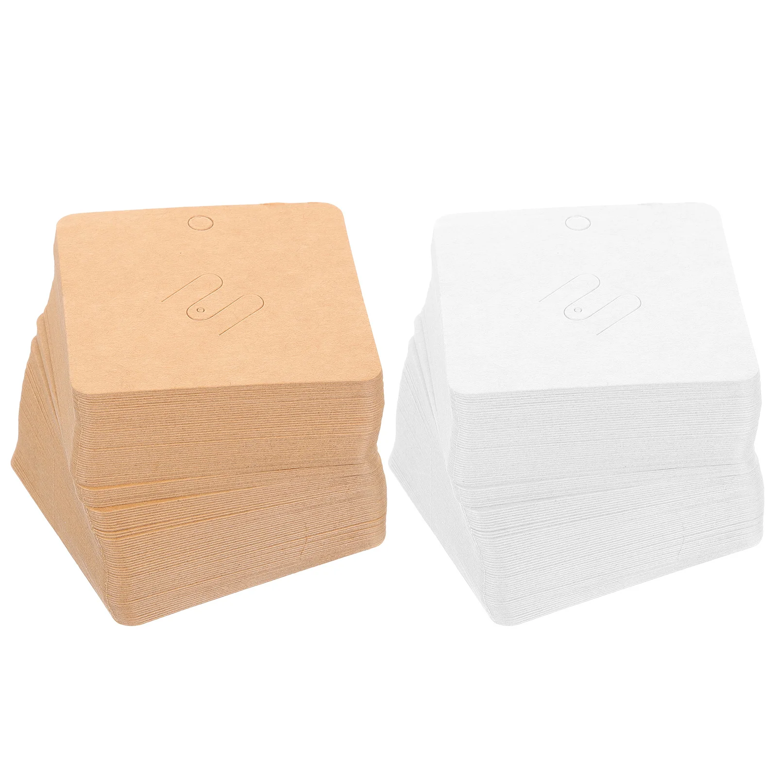 

400Pcs Paper Jewelry Display Cards 7x7cm Brooch Pin Holder Cards for Hairpin Earring Studs Accessory Packaging