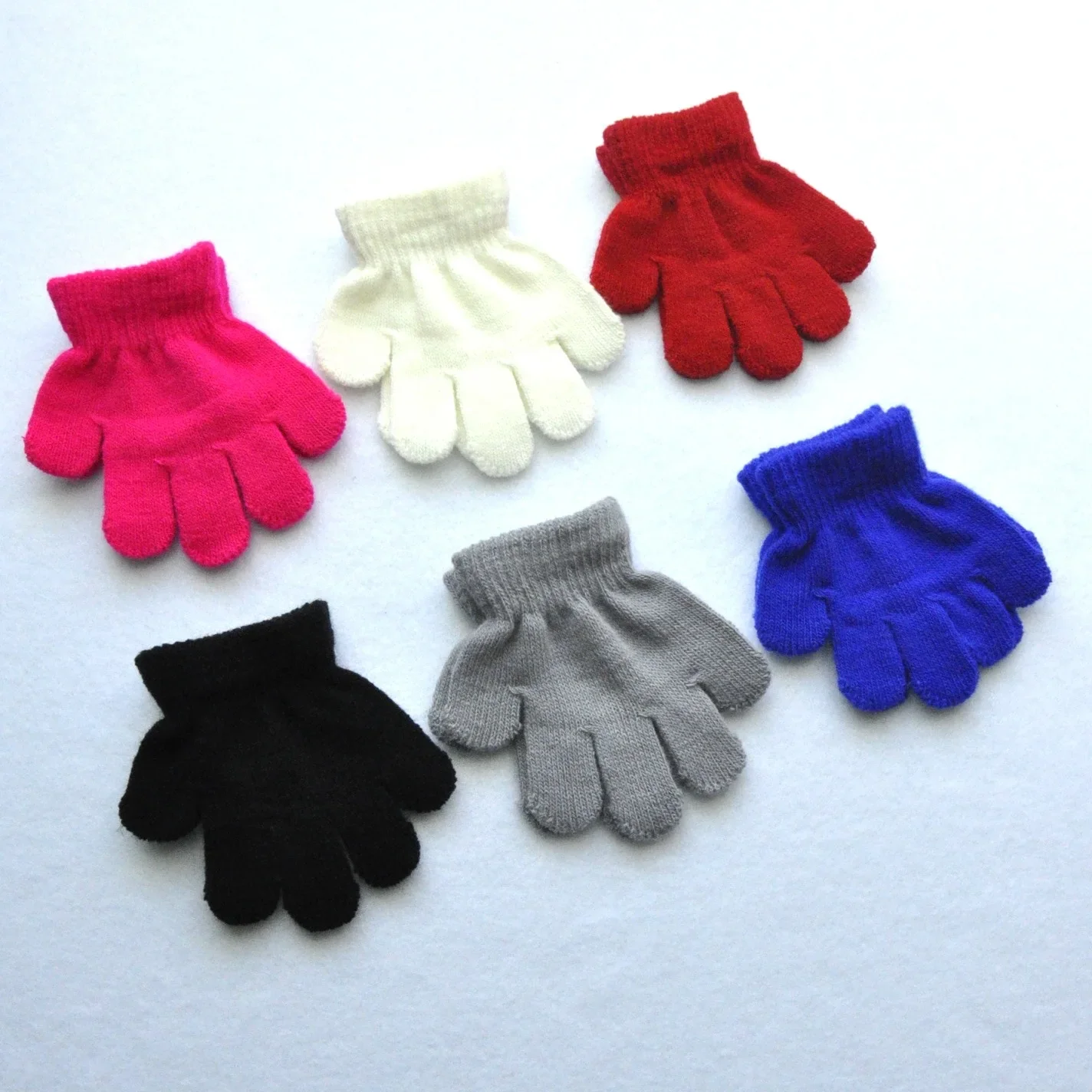 Children Winter Warm Gloves 1-3years Baby Girls Baby Boys Toddler Knitted Acrylic Gloves