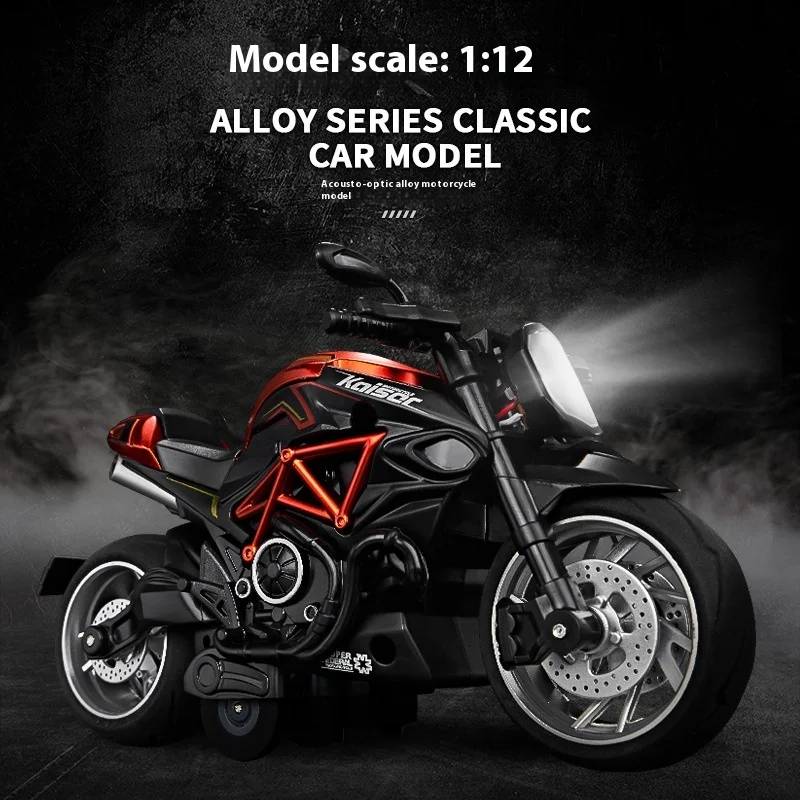 

The New Simulation Of Ironbike Motorcycle Boilback Metal Car Model Light Sound Effect Racing Car 3 Year Old Boy Children Toy Gif