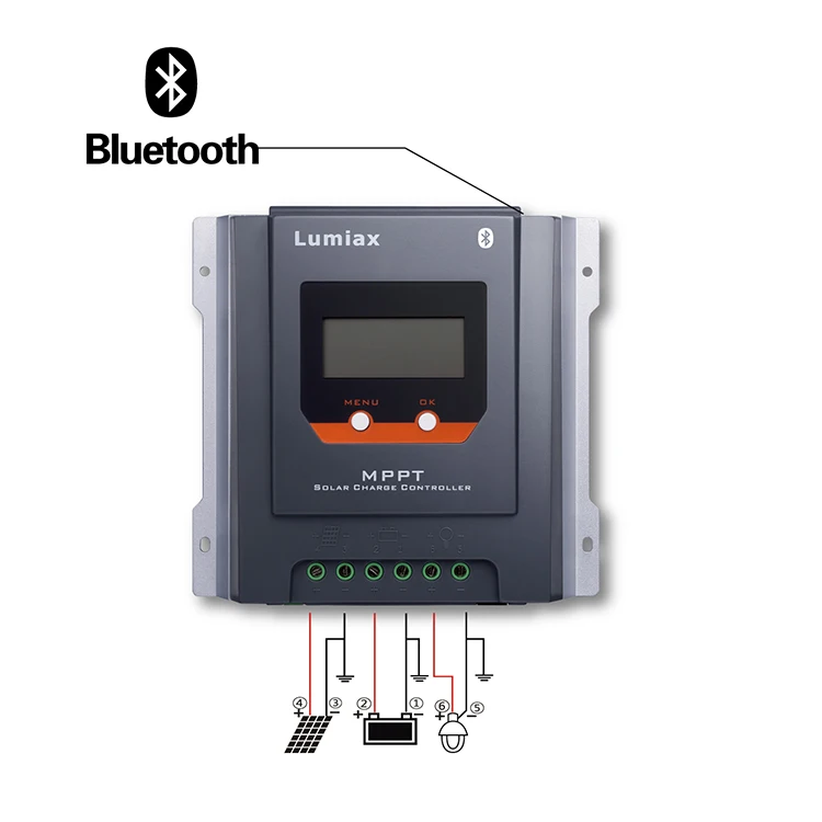 

Lumiax 12v 24v 30a mppt solar charge controller with LCD display solar chargers regulator for solar energy systems rvs