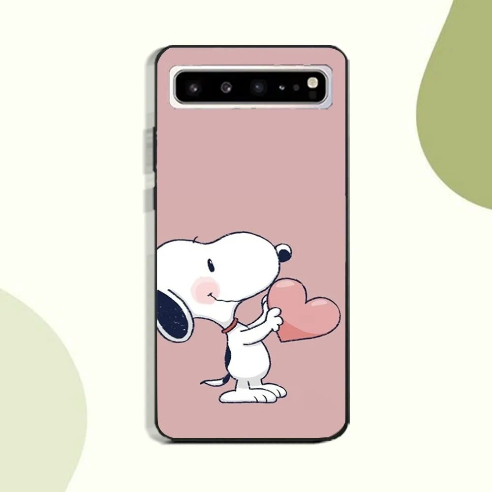 Cartoon S-Snoopy Phone Case For Samsung Galaxy A52 A12 A51 S21 Edge S22ULTRA S23 S24 S20LITE Plus Ultra Black Cover