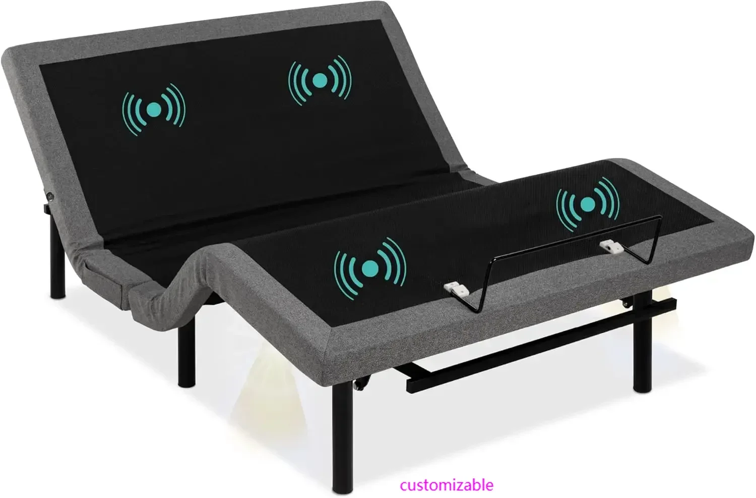Ergonomic Queen Size Adjustable Bed, Zero Gravity Base for Stress Management w/Wireless Remote Control, Massage, USB Ports