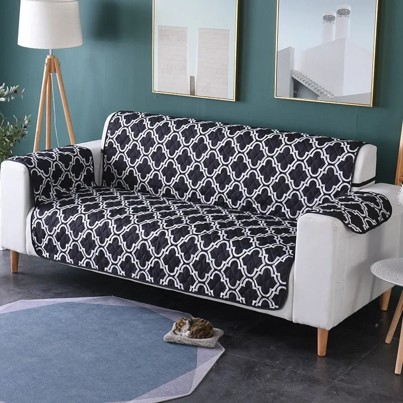 Printing Pet Dog Kids Sofa Couch Cover Chair Mat Furniture Protector Reversible Washable Removable Armrest Slipcovers 1/2/3 Seat