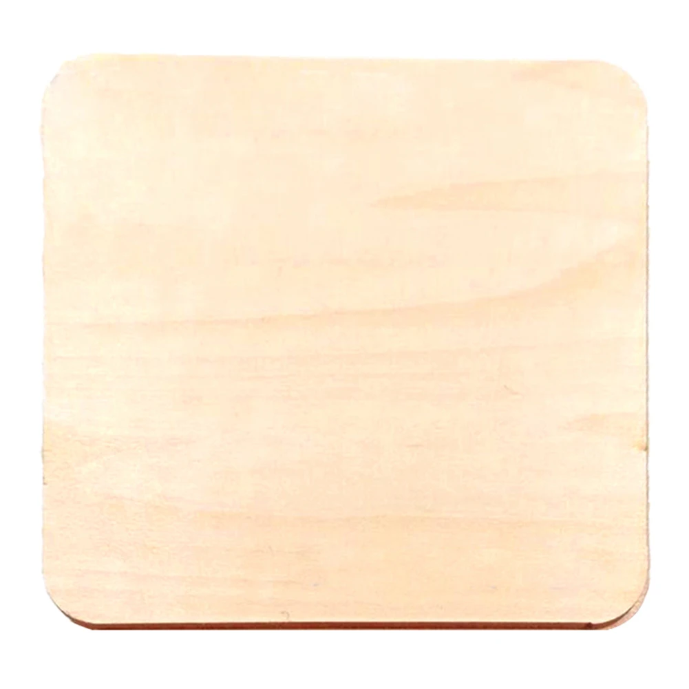 Square Wooden Pieces Blank for DIY Craft Scrapbooking Painting Building Model Eco-friendly Log Handmade Decorative Crafts