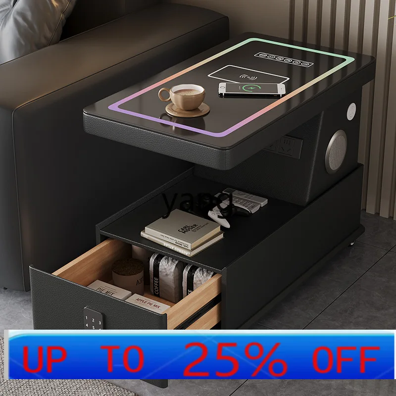 

LMM removable coffee table small apartment modern simple side cabinet light luxury living room Italian style