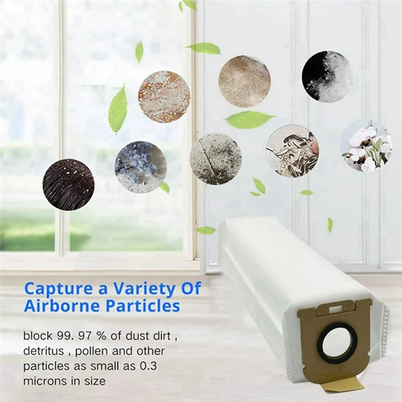 Dreame Z10 스테이션/H30 콤보 스테이션 용 ABUS-24PCS 먼지 봉투 로봇 진공 청소기 쓰레기 봉투 교체 예비 부품