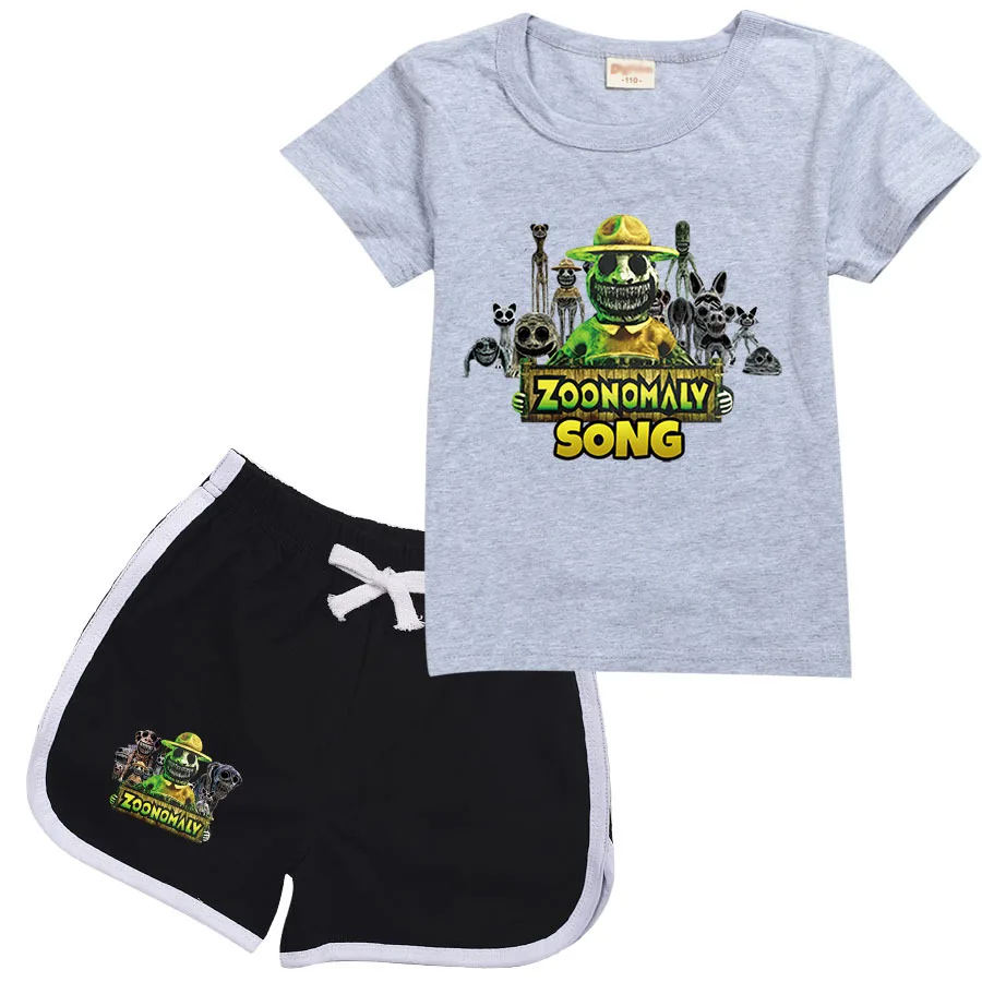 Game ZOONOMALY Girls Boys Summer Clothing Set Kids Sports T shirt+Shorts Set Children Clothing Casual comfort outfits Pyjamas