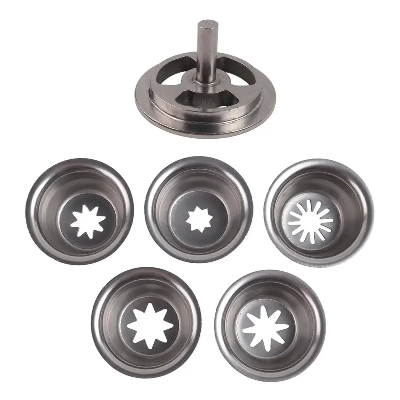 N09R-Solid Hollow Stainless Steel For Churros Machine Churro Nozzle Mold 5 Molds/Set 53Mm Out Diameter Churrera