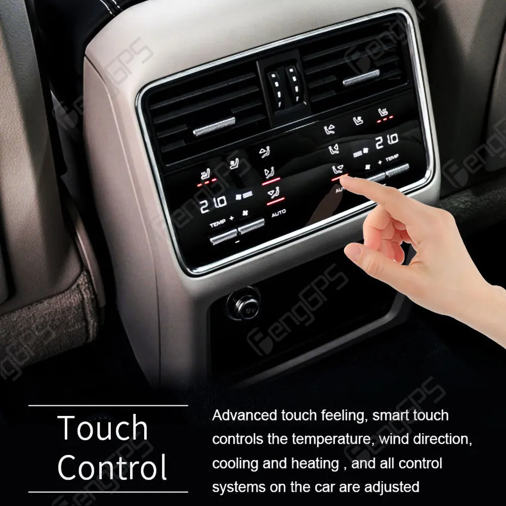 Air Conditioning Screen For Porsche Cayenne 2018-2021 Backseat AC Panel Climate Control LCD Screen HD Touch Stereo Screen