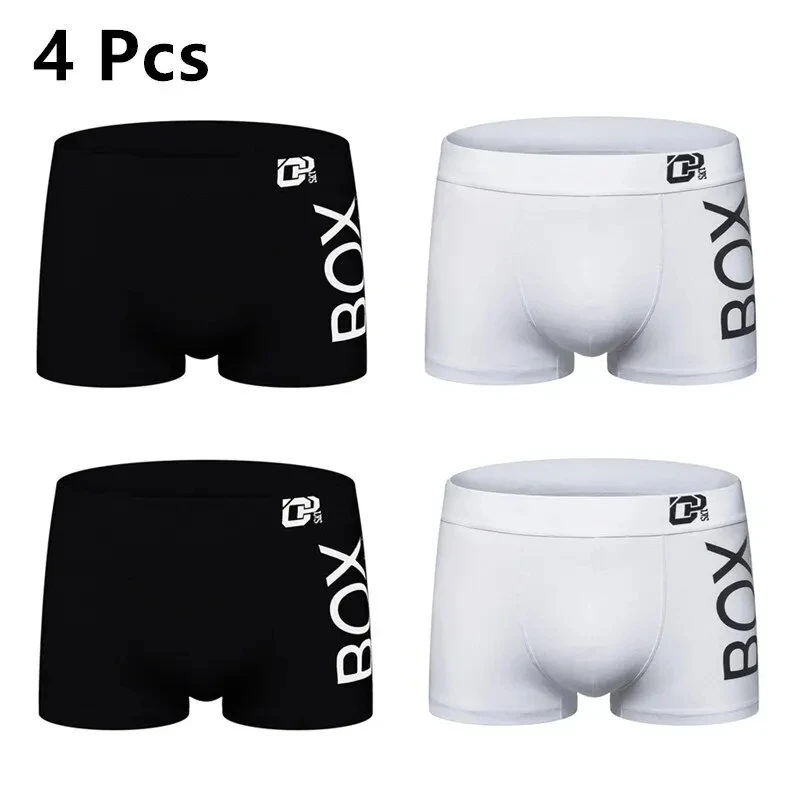 

4Pcs/Lot ORLVS Brand Man Underpants Boxershorts Cotton Men Boxers Male Breathable Underwear Men's Panties Soft Boxer OR212