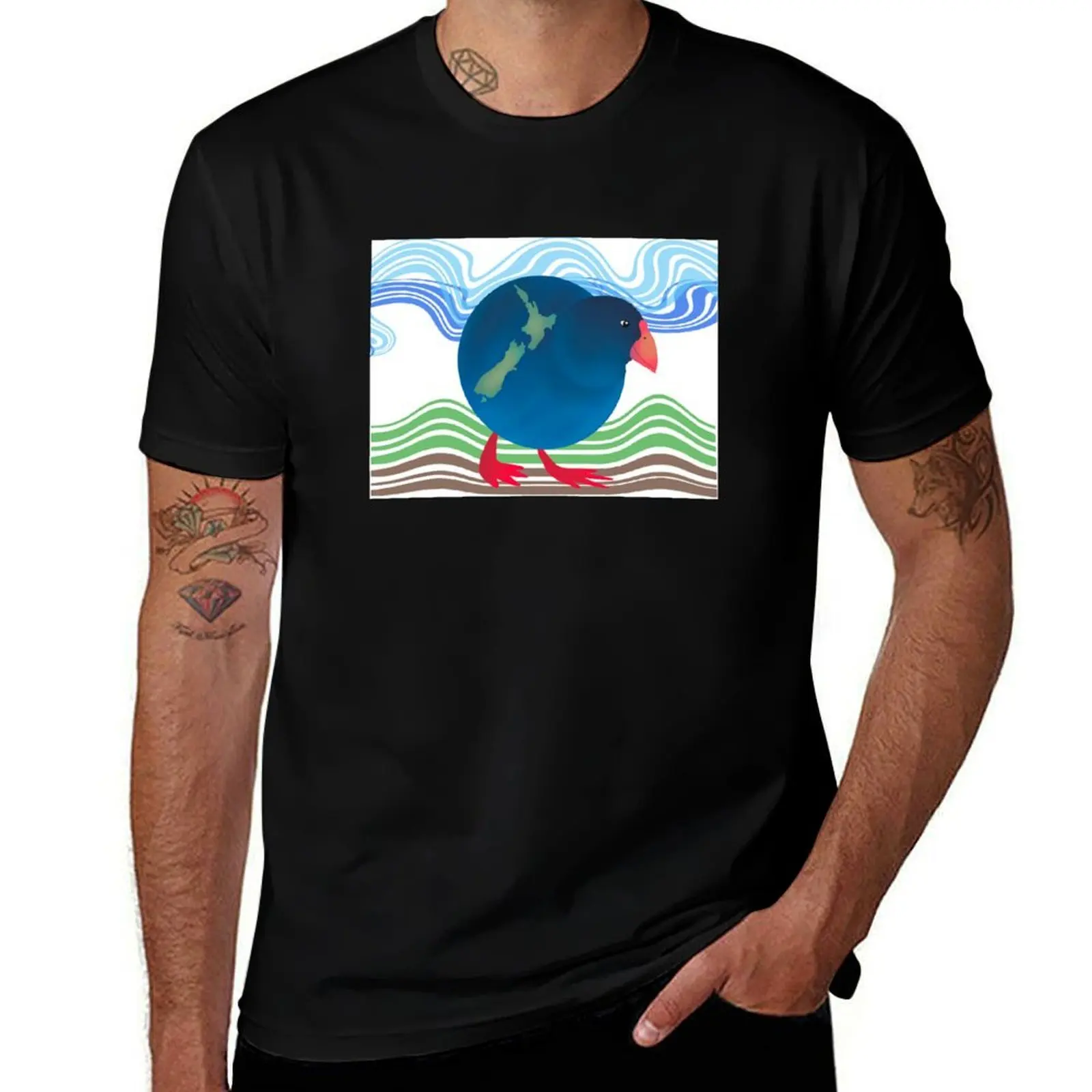 

Takahe globe T-Shirt vintage Funny t-shirts topping plain black t shirts men