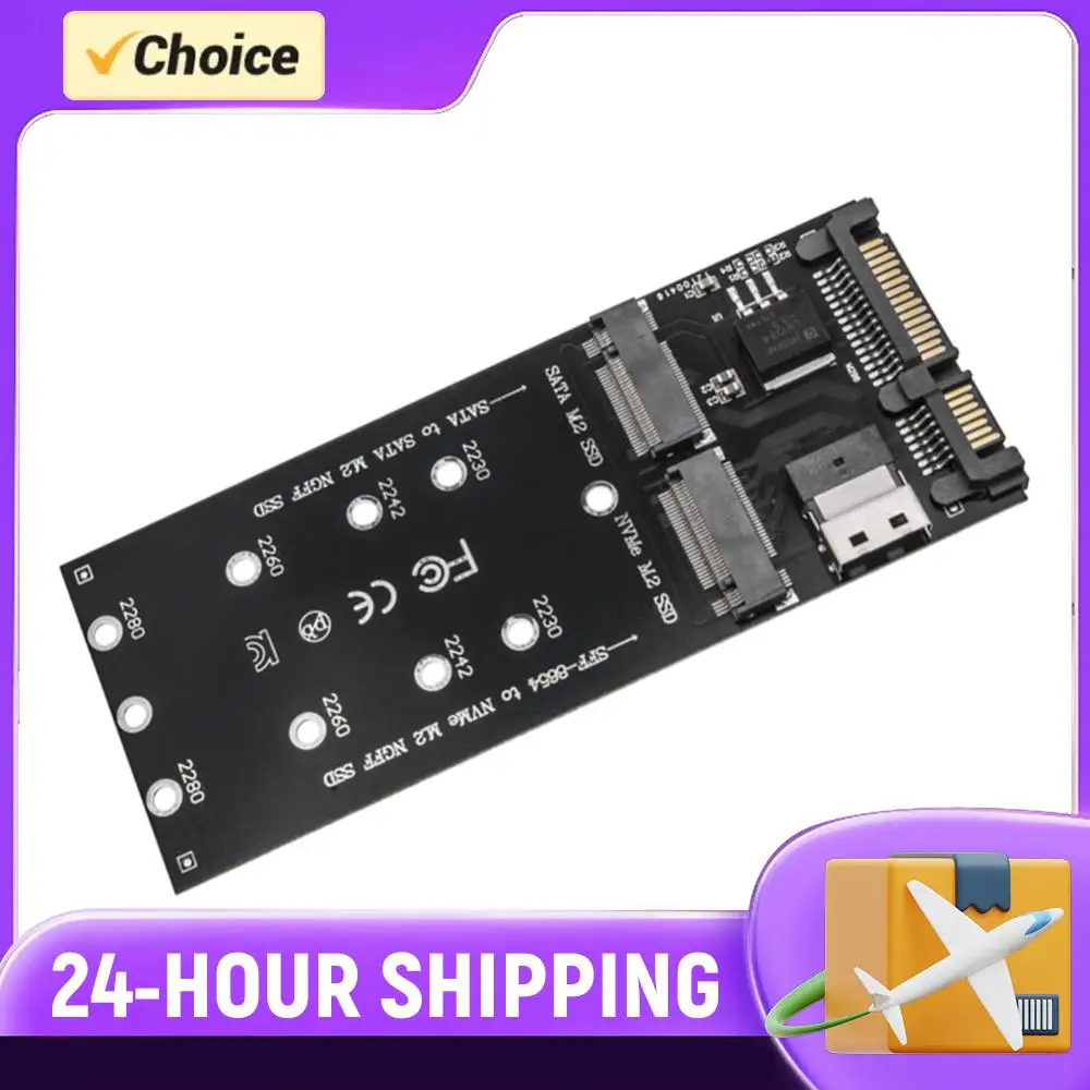 

M.2 To SATA Adapter SFF-8654 To M2 NVME SSD 22Pin SATA To M2 Expansion Card Converter Riser Board Fit for PC Desktop Mainboard