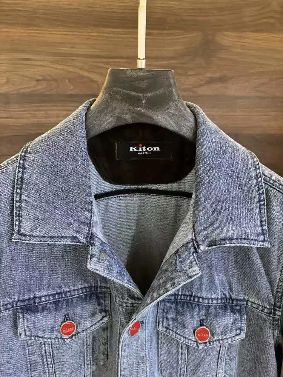 سترة كيتون الدنيم الكلاسيكية #3