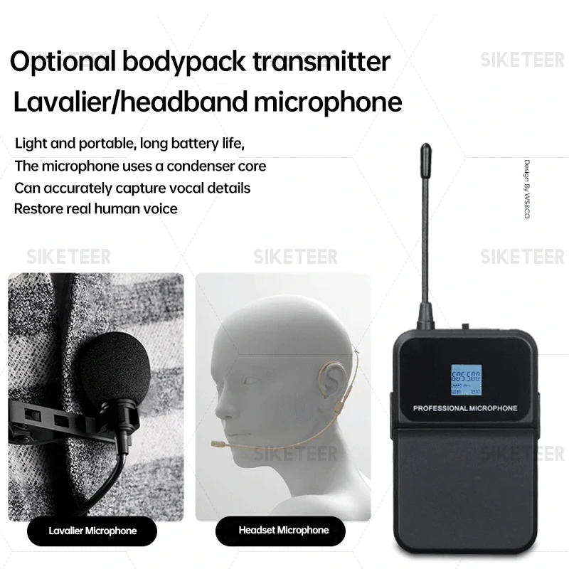 Professional UHF wireless 8-channel gooseneck microphone for lectures, teaching, conference rooms, wireless microphones