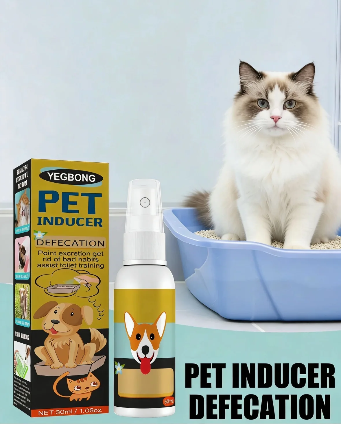 Spray para Entrenamiento de Orina para Perros y Gatos, Localizador de Excrementos para Cachorros, Ayuda a la Defecación en Exteriores