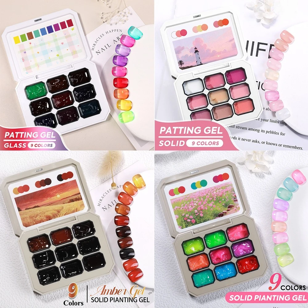 

Summer Candy Jelly Color Solid Nail Polish Gel 9 Colors Nail Gel-Strong Setting Gel Transparent Jelly Gel Varnishes for Manicure