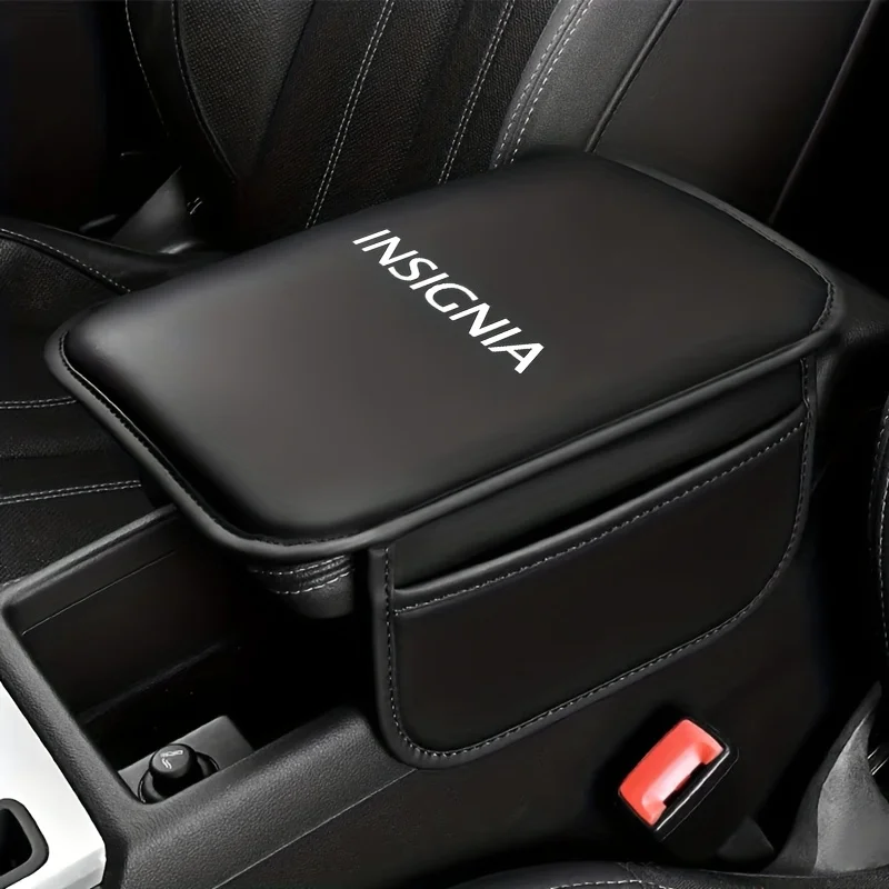 Armrest Box Height-Increasing Pads for Opel INSIGNI Center Console Arm Rest Protector Leather Car Armrest Box Pad Storage Pocket