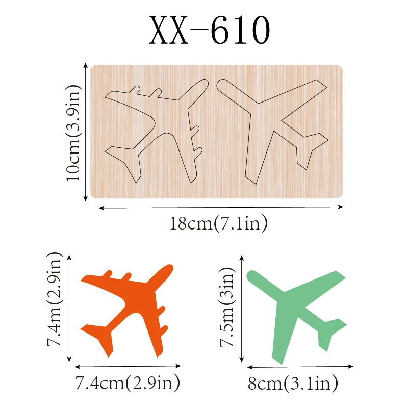 

SIZZIXDIES 1piece 7.1-inch wooden cutting dies for airplanes is suitable for most machines