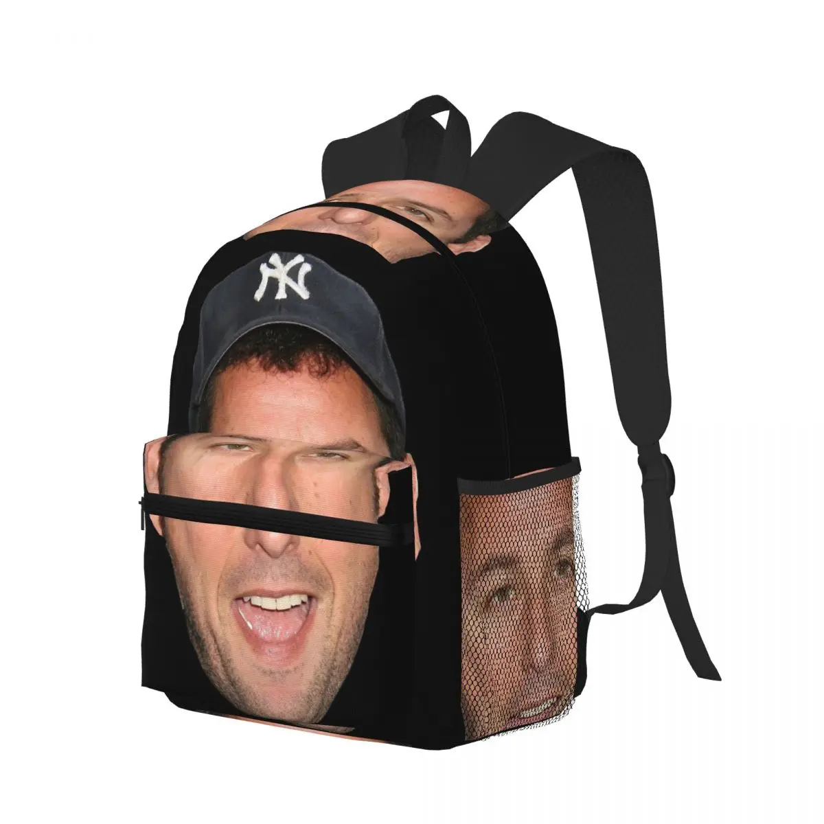 The Face Meme Adam Sandler Smile Amazing Poster Student Backpack School Bag Hiking Travel Daypack Bookbag Shoulder Bags