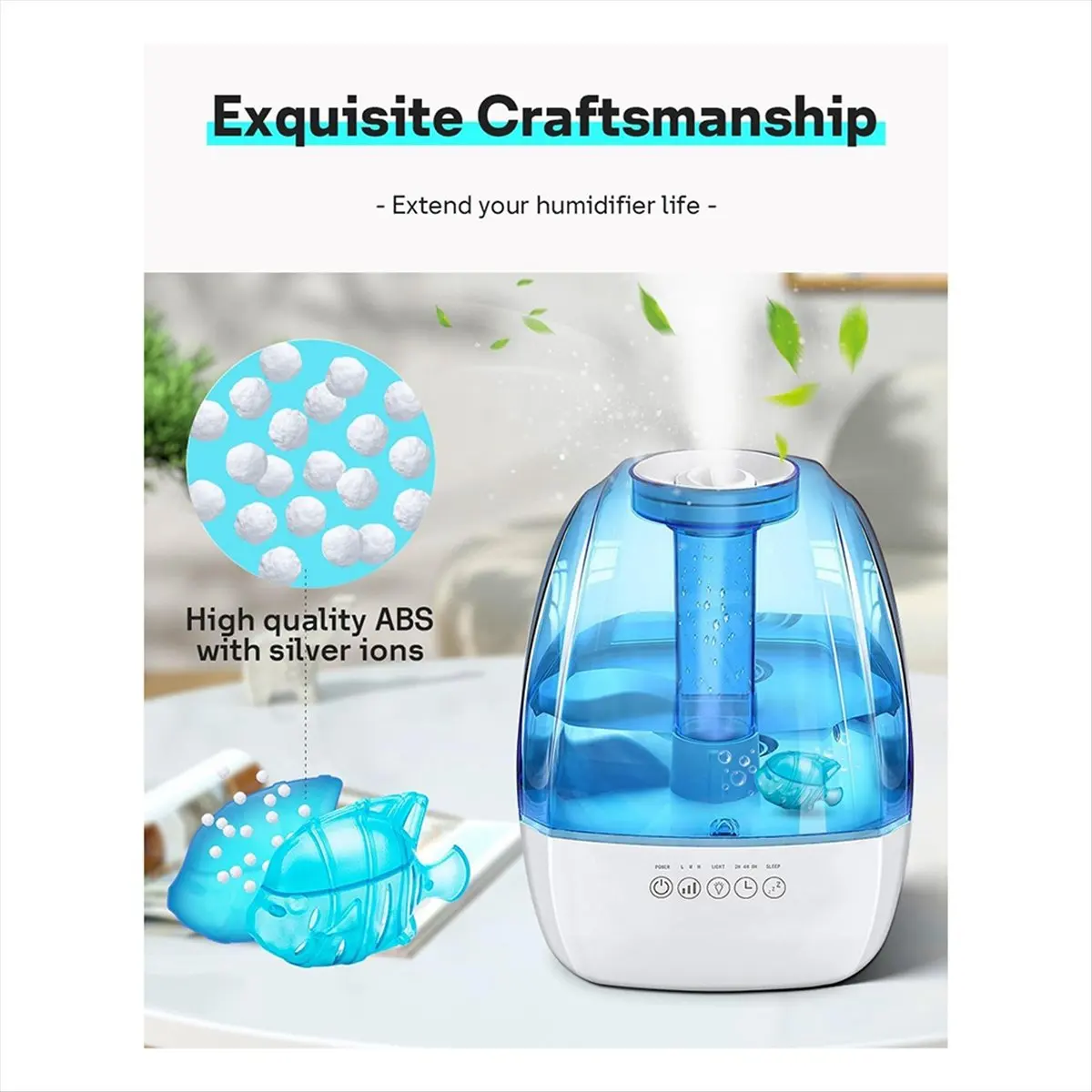 N14R Top Humidifier Cleaning Fish for Humidifiers & Fish Tanks, 15 Pack Humidifier Cleaner, Prevents Hard Water Build Up