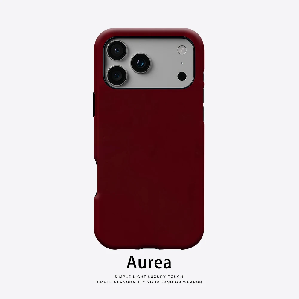 Crimson Solid Phone Case für magnetische Handyhülle für IPhone 17 16 15 14 13 Pro Max Plus Single Double-Layer Tough Case