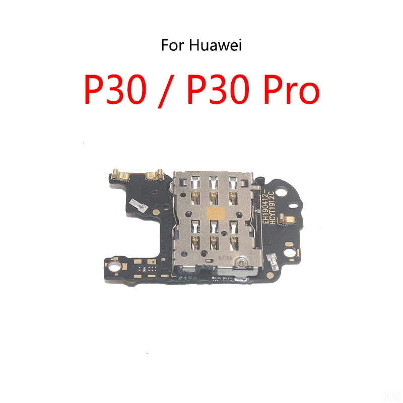 Sim Kaartlezer Socket Lade Slot Microfoon Module Board Signaal Antenne Connect Flex Kabel Voor Huawei P30 Pro