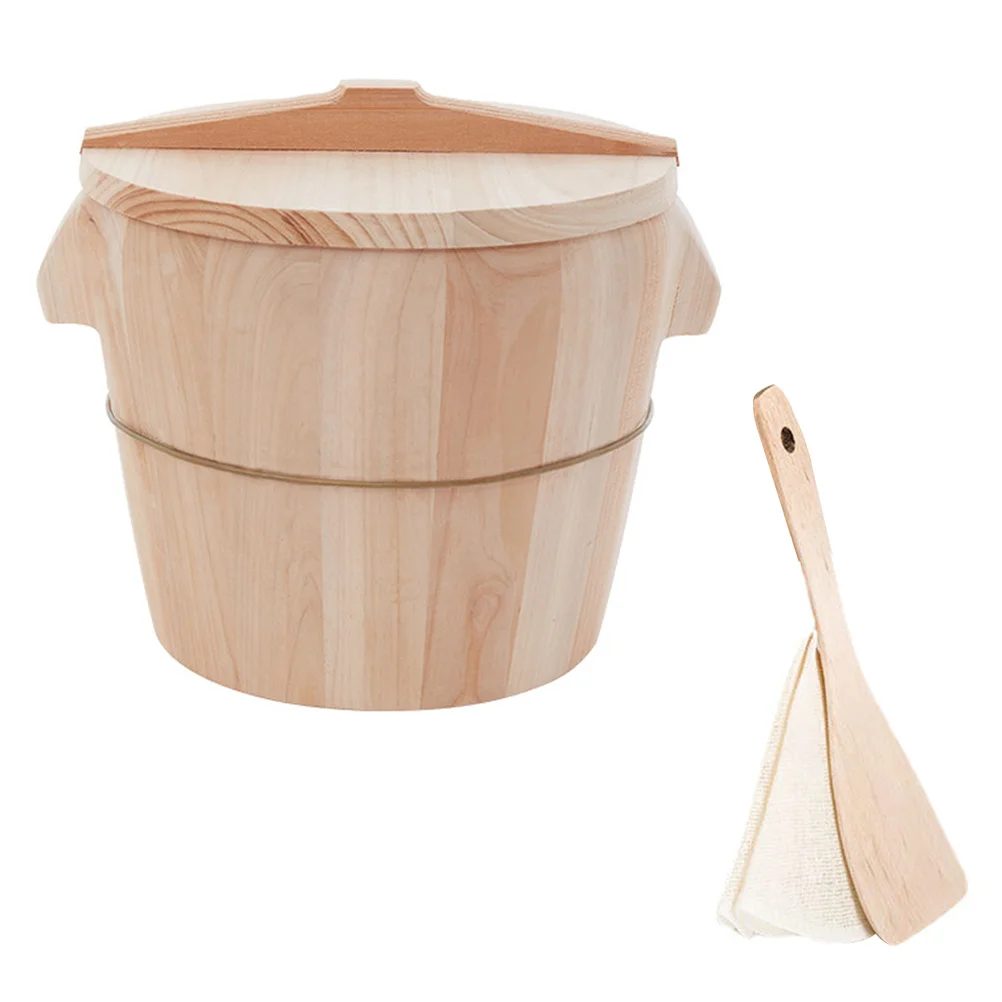 

Rice Steamer Household Storage Container Steamed Bucket Unique Natural Wooden for Kitchen Creative Food Containers with Lids