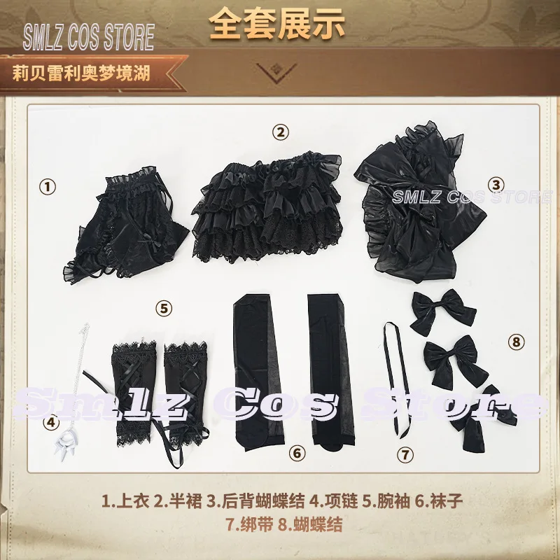 Liberalio Cosplay Game Goddess NIKKE Costume Woman Jellyfish Black Sexy Lace Top Skirt Outfit Set Halloween Party Play view 6