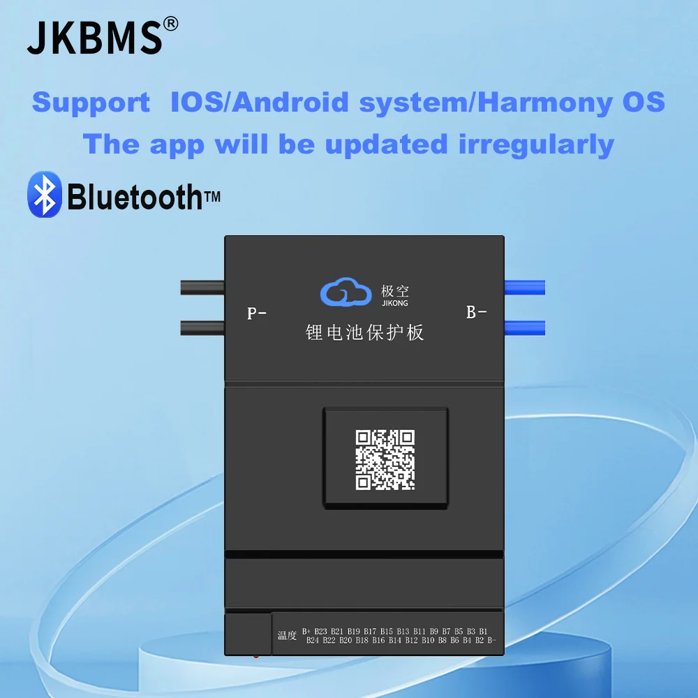 JKBMS 12S 13S 14S 15S 16S 17S 20S 21S 24S Smart BMS 150A 200A met Actieve Balance Board Li-Ion Lifepo4 100ah lto batterij choke