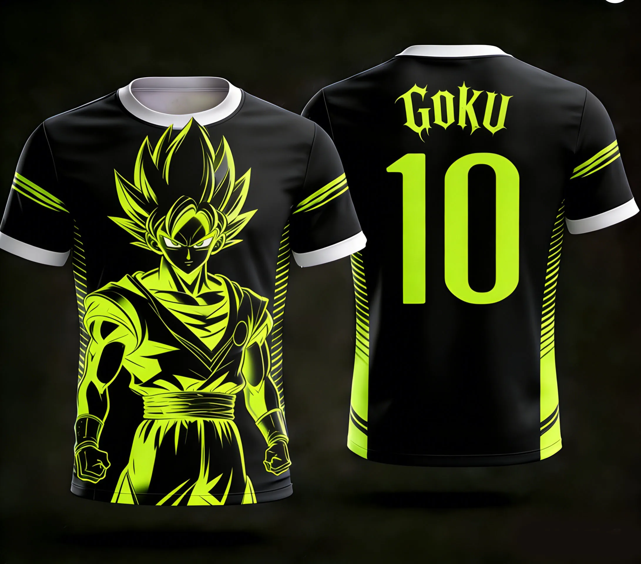 2026 Dragon Ball Genuine 3D Printed AI Goku 10# Jersey Family Matching S-6XL 90cm-160cm Trendy Sports Tops