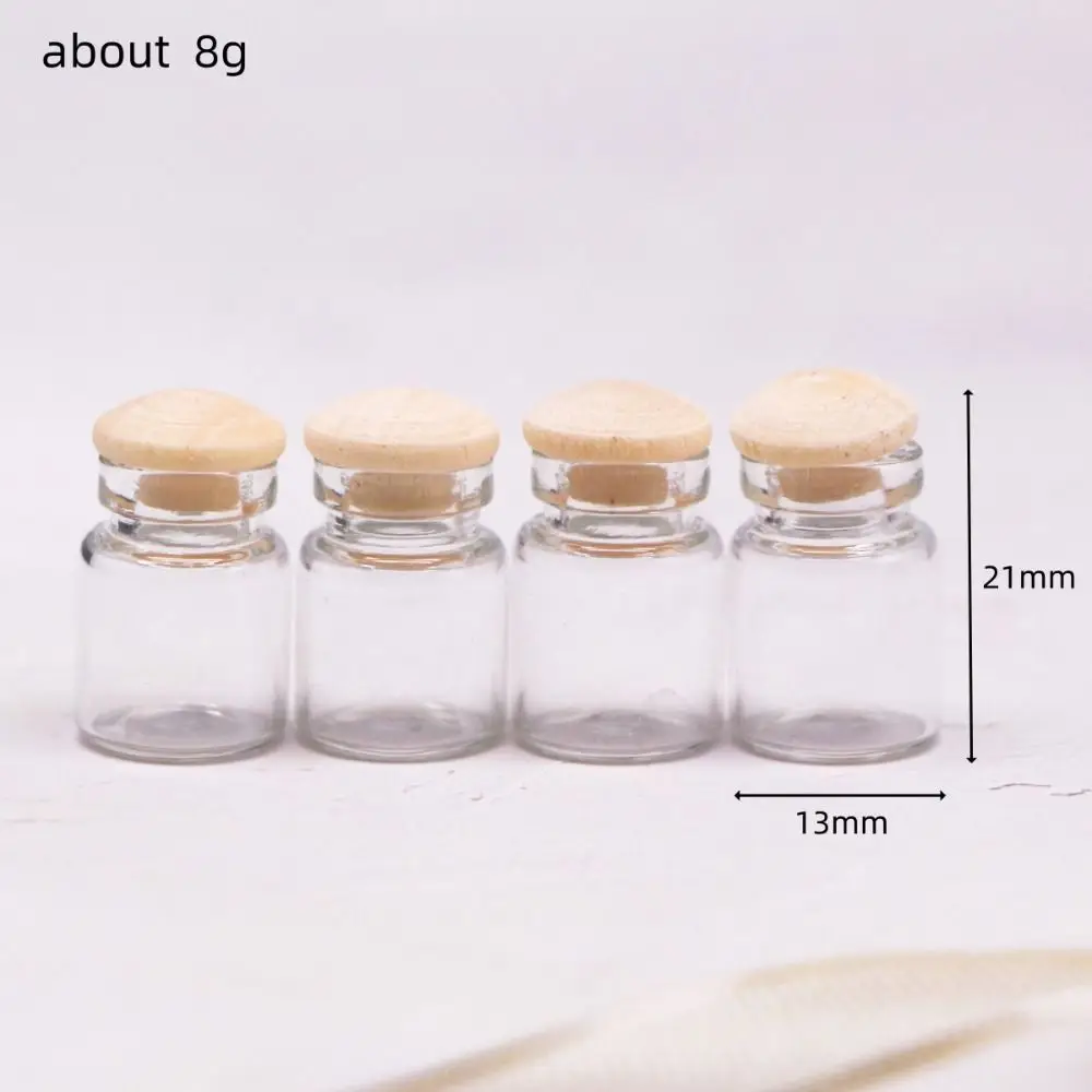 Wooden Cork Dollhouse Miniature Glass Bottles DIY Childrens Toy Gift Kitchen Food Storage Bottle Furniture Doll House Decor