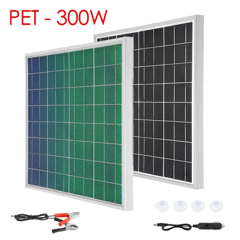 

PET Aluminum Frame Monocrystalline Silicon Solar Panel 300W 18V Outdoor Solar Charging Board Rechargeable Solar Cells