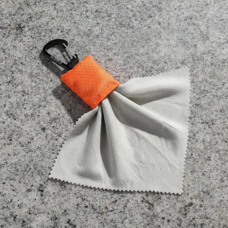 Multipurpose Quick Dry Towel With Bag Carabiner For Eyeglass Lens Cleaning Cloth For Outdoor Camping Travel