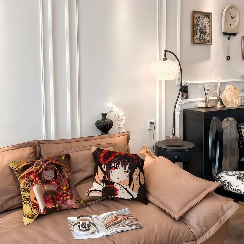 

Anime Kurumi Tokisaki Maple Design Cushion Cover Happy Autumn Harvest Decor Holiday Decorati Pillow Cover