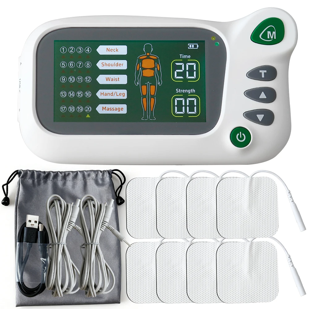 

Electric Massage Instrument 20 Modes EMS Tens Digital Therapy Machine Pulse Massager Acupuncture Muscle Stimulator Full Body