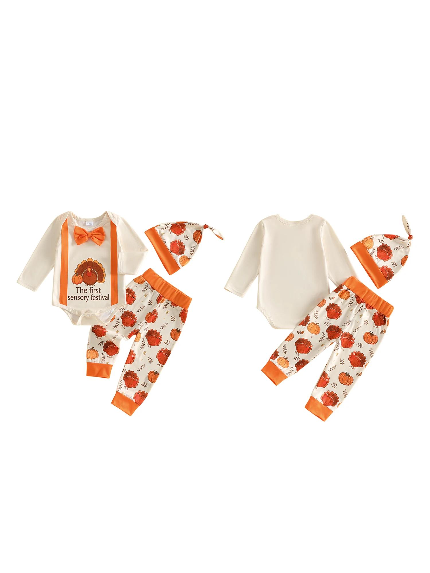 Pants Outfits-Pumpkin-Turkey Bowtie Thanksgiving Pants Hat Hat Pants Boy Thanksgiving Outfits Baby Boy Thanksgiving