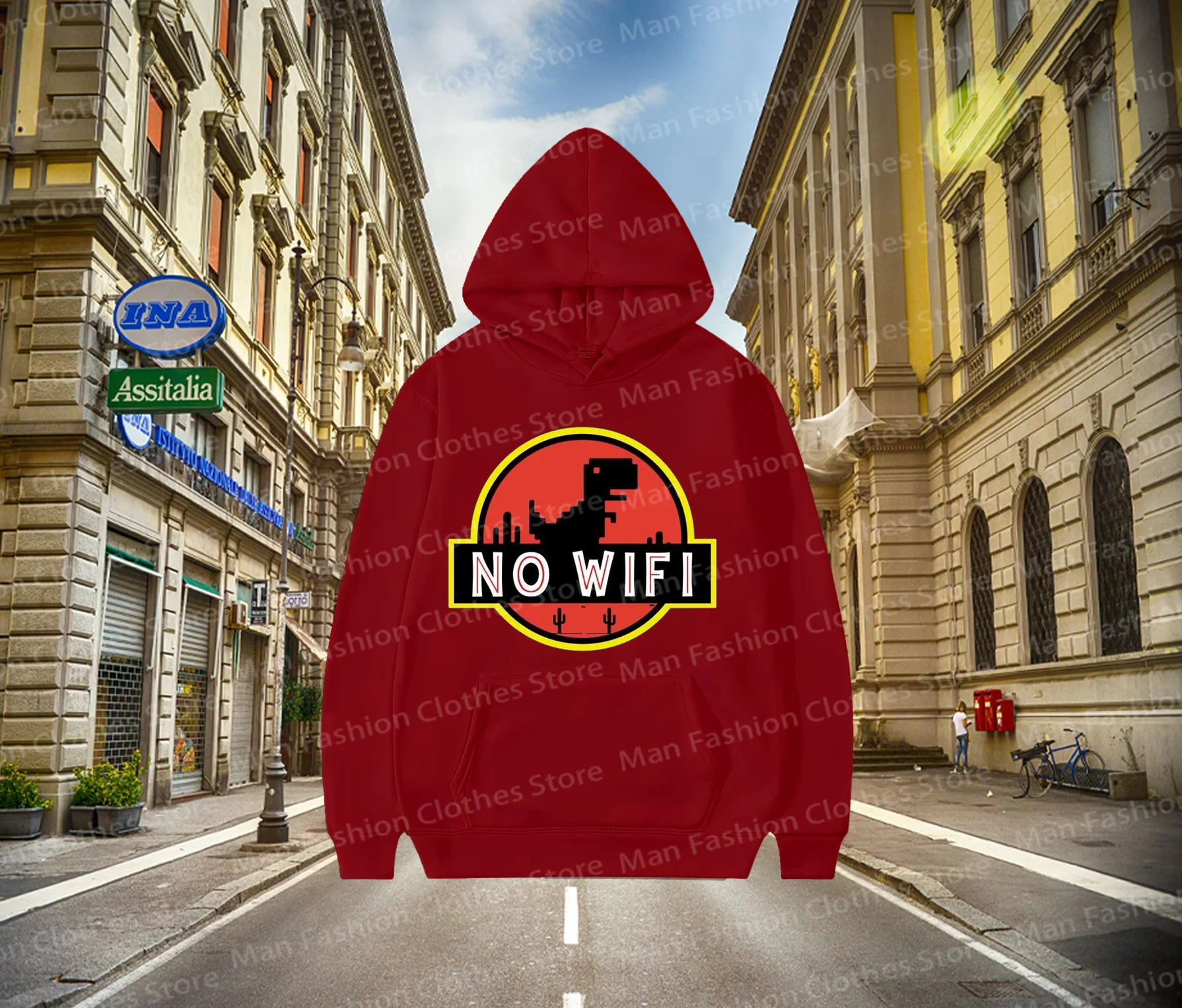 الرجال والنساء لا واي فاي مضحك Crewneck هوديس ، هوديس فضفاضة مريحة ، طلاب مريحة ، موضة جديدة ، الخريف ، الشتاء