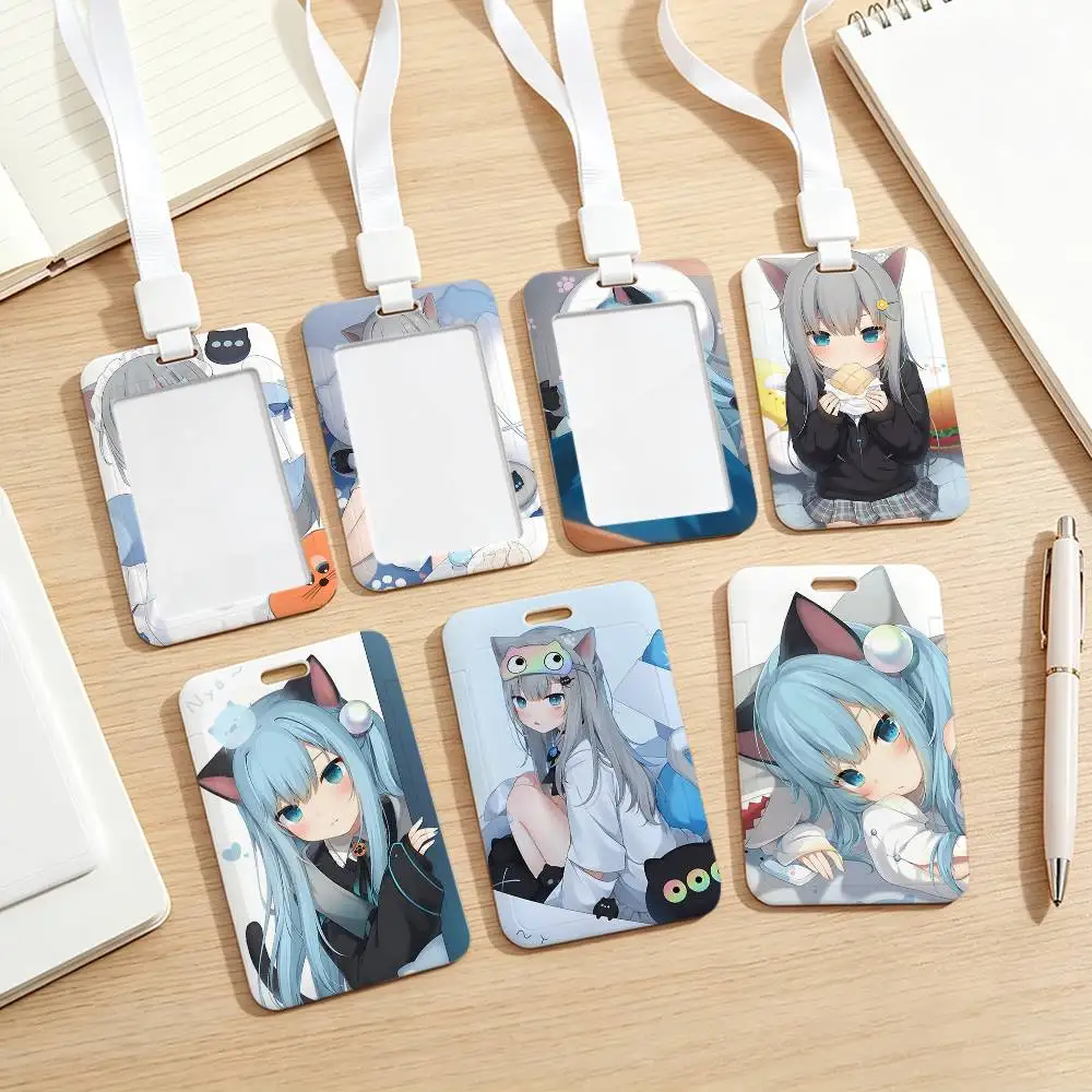 Cute N-Nachoneko NFC Contactless Sliding Card Sleeve For Student Cards, Bus Cards, ID Cards, And Work Permits